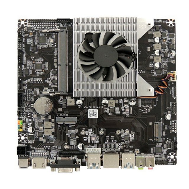 Placa Base N100 Mini ITX Computadora de Cuatro Núcleos Mini Host HTPC Publicidad Placa Base de Control Industrial