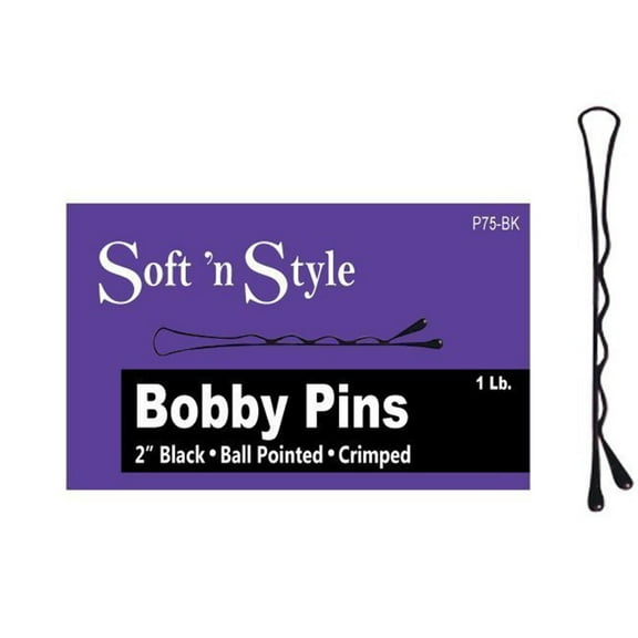 Burmax Soft N' Style 2" Bobby Pins-Black 1LB