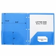 thumbnail image 6 of 100 Pack Two Pocket Plastic Translucent 3-Ring Hole Punch Folders, 11.5”L x 9.5”W for Filing / Storing Paper Work, Blue, 6 of 6