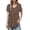 Brown, variant on Women's V Neck Short Sleeve T Shirts Solid Color Casual Tops Fashionable Daily Wear Blouses for Women,S