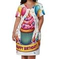 thumbnail image 3 of Cupcake, Balloons, Happy Birthday Loose Pocket Dress Dresses Summer Summer Dresses for Women, 3 of 9