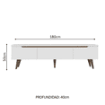 thumbnail image 3 of Mueble Mesa Para Tv Rack Madesa Doha Hasta 80' Blanco, 3 of 10