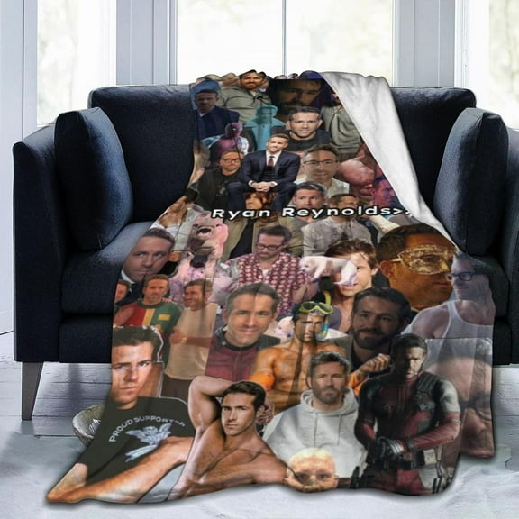 Ryan Reynolds Blanket Anti-Pilling Throw Blanket Plush Blanket Lightweight & Ultra-Soft, Warm & Comfy Flannel Fleece Blanket for Couch, Bed, Sofa, 40x50