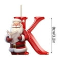 thumbnail image 3 of Dmlowu 26 Letter Christmas Ornaments with Santa - Exquisite Christmas Tree Ornaments for Xmas Tree, Personalized Hanging Christmas Tree Decorations Pendant for Holiday Party, 3 of 6