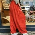 thumbnail image 5 of TRUBKH Cotton Linen Pants Baggy Tapered Pants Women Drop Crotch Harem Pants Gaucho Pant Elastic Ankle Pants Women Resort Wear for Women 2026 Balloon Pants Paperbag Pant Pull On Pants Orange 5XL, 5 of 6