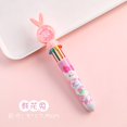 thumbnail image 1 of Bolígrafos de tinta de Gel mecánicos para niños, suministros de escritura de dibujos animados Kawaii, conejo rosa, 10 colores, escuela, oficina, accesorios, regalo, premios, 1 of 4