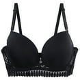 thumbnail image 2 of Bras for Women Full Coverage Plus Size Women's Solid Color Bra With Large Chest And Steel Ring Plus Size Lingerie Sexy Gathering Bra Lingerie(Black,L) on, 2 of 3