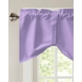 thumbnail image 3 of Fsddascl Purple Tie Up Valance Curtains for Windows, Kitchen Curtains Window Treatments, Modern Pure Lavender Purple Short Window Shades Valances for Bedroom Bathroom Cafe 42"x12", 3 of 7
