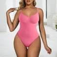 thumbnail image 2 of PEASKJP Long Sleeve Shapewear Higher Power Shorts High-Rise Waist Tummy Control Breathable Shapewear, Pink L, 2 of 5