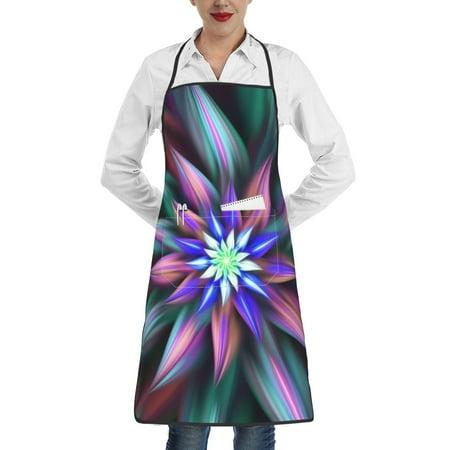 

Gaeub Colored Abstract Kitchen Cooking Aprons Adjustable Bib Apron Waterdrop and Oil Resistant Kitchen Chef Apron for Women Men