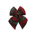 thumbnail image 2 of feimajia Christmas Bow Decoration Checkered Bow Pendant Window Decoration Christmas Tree Topper, Ribbon Bow Topper for Tree,Xmas Ornaments for Holiday Decor, 2 of 6