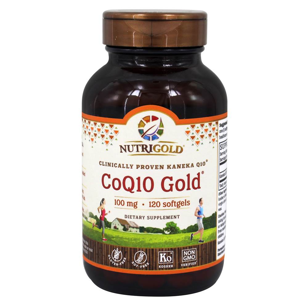 Nutrigold CoQ10 Gold Clinically Proven Kaneka Q10 100 mg. 120