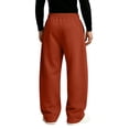 thumbnail image 5 of Baggy Sweatpants Men Wide Leg Elastic Drawstring Waist Wide Leg Lounge Pants Streetwear with Pockets Ginger S, 5 of 8