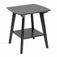 thumbnail image 4 of Kate and Laurel Louena Mid-Century Rectangle Wood Side Table, 22 x 20 x 24, Black, Modern Decorative Two-Tier End Table for Use as a Bedroom Nightstand or Apartment Living Room Accent, 4 of 8