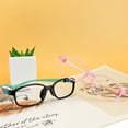 thumbnail image 5 of LAMBBAA Kids Blue Light Blocking Glasses 2 Pack Square Flexible Frame UV400 Protection Anti Blue Ray Computer Glasses Anti Glare Eyewear for Boys Girls Age 3-12 (Blue Black+Pink), 5 of 5
