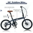 thumbnail image 6 of Meghna 20 inch Folding Bike City Bicycle for Adult Foldable Frame Aluminum Alloy Unisex Navy, 6 of 7