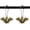 Bronze-bat, variant on Set of 12 Bats Shower Curtain Hooks Rings Halloween Party Supplies Haunted House Decoration Stainless Steel Rustproof (Black-Bat)