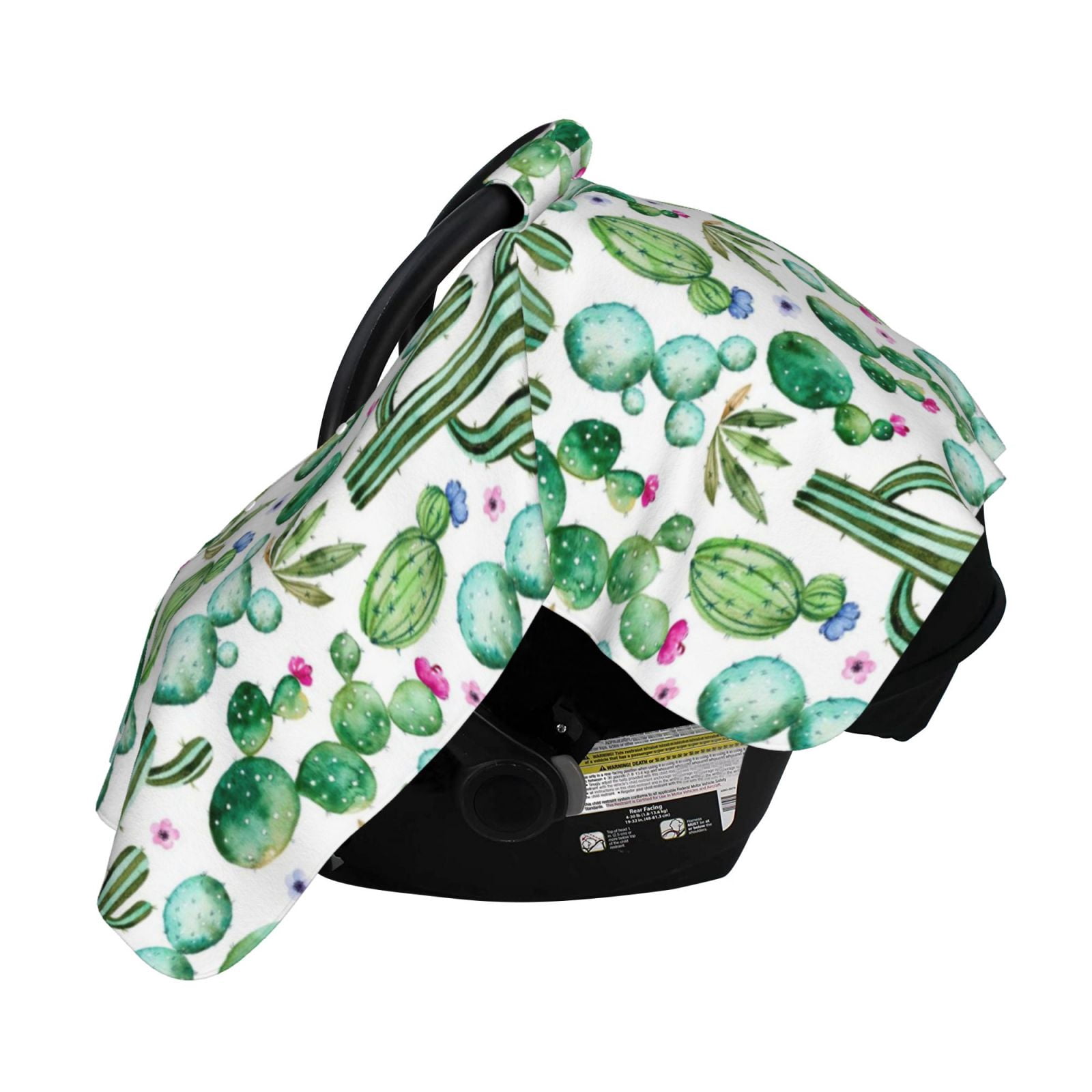 Naloa Cactus Plants1 Baby Car Seat Cover, Breathable Baby Carrier Cover, Multiuse Baby Carrier Cover & Nursing Breastfeeding Cover