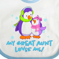 thumbnail image 4 of Inktastic My Great Aunt Loves Me Cute Penguins Girls Baby Bib, 4 of 4
