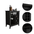 thumbnail image 6 of FM FURNITURE Future Engineered Wood Bar Cabinet with 2 Shelves in Black, 6 of 7