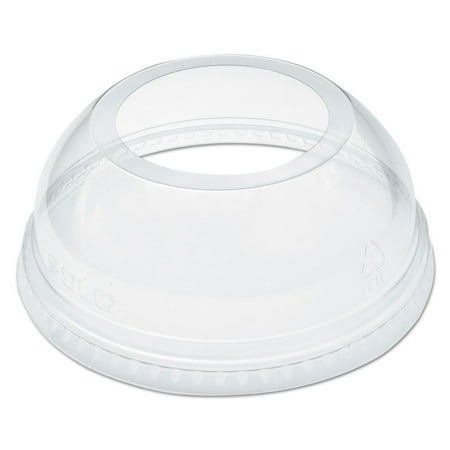 Dart Open-Top Dome Lid Fits 16 oz to 24 oz Plastic Cups Clear 1.9 Dia Hole 1 000/Carton