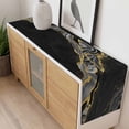 thumbnail image 4 of Black Marble Table Runner - 48 Inch Long, Kitchen Dining Table Runner Dresser Scarves, Gold Abstract Vintage Modern Grey Art Farmhouse Decor for Coffee Tables Wedding Party Banquet, 4 of 8