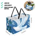 thumbnail image 2 of Peace Dove Large Capacity Oxford Cloth Reusable Foldable Storage Bins Easter Basket Box, 2 of 7