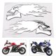 thumbnail image 5 of 2Pcs 3D Motocicleta Pegatina, Motocicleta Tanque Calcomanías Pegatinas Cráneo Cabeza Coche Pegatina Decoración Calcomanía Amonsee No, 5 of 6