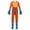 Orange, variant on Stretchy Boys Cat Hero Bodysuit with Heart Emblem & Headpiece, Comfortable Cosplay Jumpsuit for School Play & Theme Events, Purple, 150