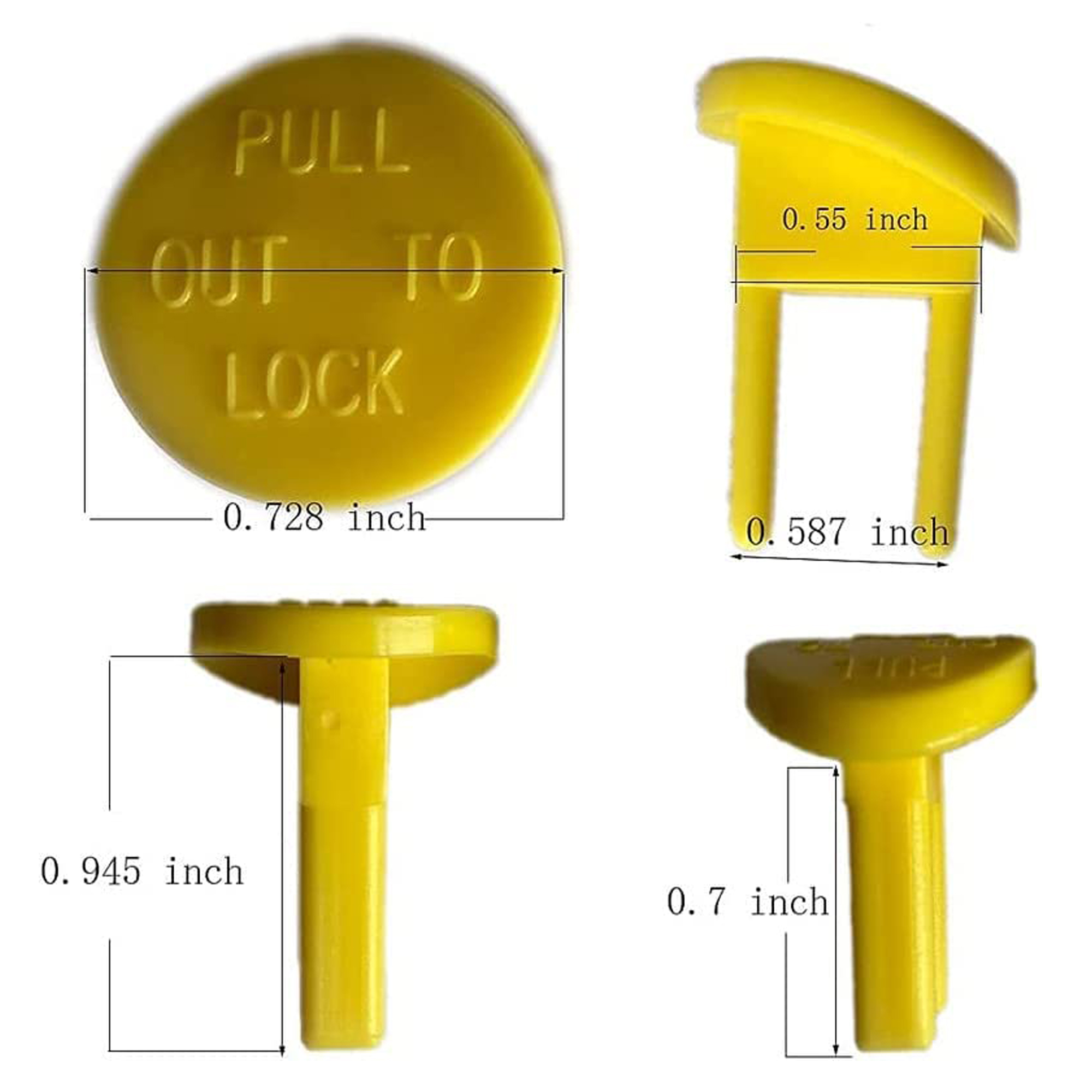 Yellow Safety Switch Key Compatible with Craftsman Radial Arm Jointer Band  Drill Sears Table Saw, Sander, Band Saw, Drill Press Parts- Oval  (1pcs-pack)
