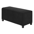thumbnail image 1 of Funda para ottoman rectangular estirable de 14" x 40" x 15" de Uxcell, fundas para ottoman, protector de reposapiés para sala de estar/interior [Negro], 1 of 7