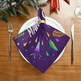 thumbnail image 2 of Dreamtimes Mardi Gras Cloth Napkins Set of 1, Oversized Washable Reusable Polyester Dinner Table Napkins for Family, Restaurant, Party Decor, 20 x 20 Inch, 2 of 7