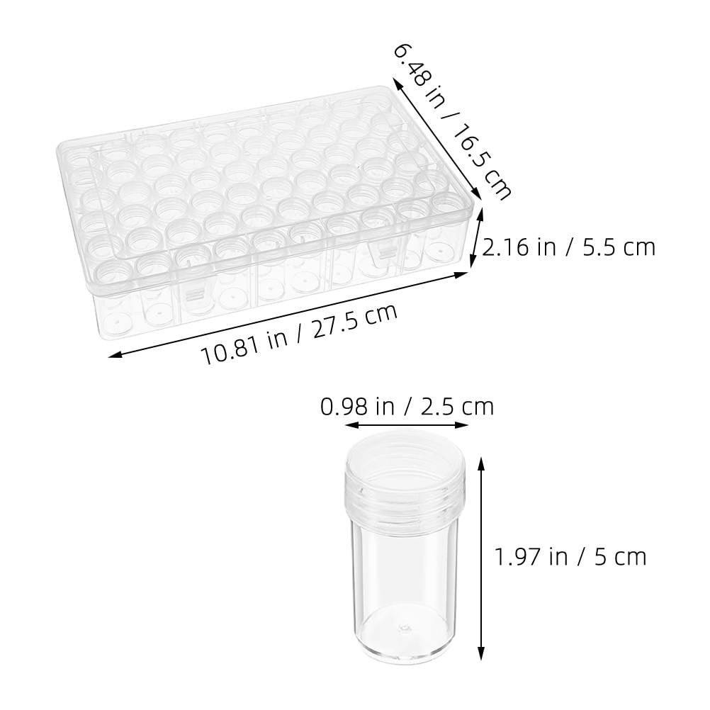 OUNONA Raindrops 2 Sets Small Parts Organizer Box for Loose Beads Multi grids Beads Storage Case