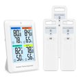thumbnail image 1 of AMIR Digital Weather Station, Digital Hygrometer Thermometer with 4in Large Screen Clear Backlight, Indoor Outdoor Thermometer with with 3 Remote Sensors, Thermometer Humidity for Home Patio(White), 1 of 8