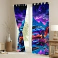 thumbnail image 3 of Manfei Cool Racing Car Black Out Curtains for Teens Boys, Blue Sports Car Curtains Pack of 2 (42x63 Each), Speed Extreme Sport Game Bedroom Curtains, Luxury Home Decor, 3 of 6