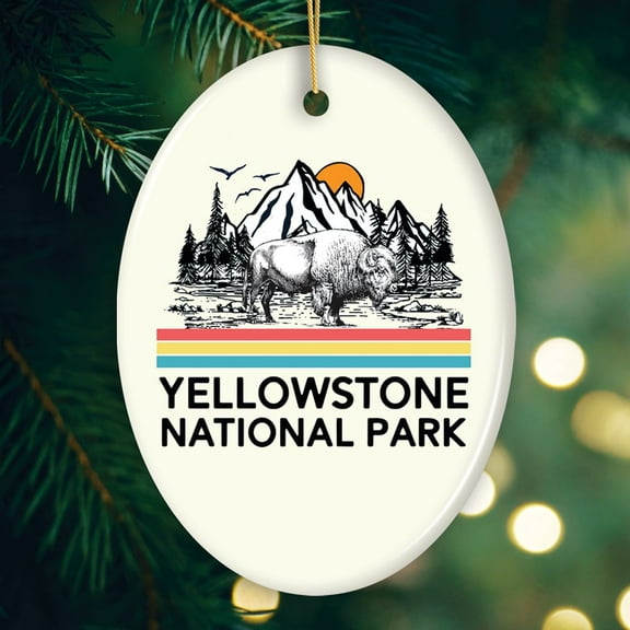 Vintage Yellowstone National Park Ornament