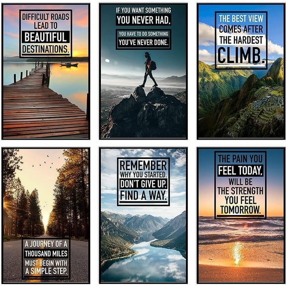 Motivational Wall Art, Inspirational Wall Art, Motivational Posters, Wall Art for Office, Motivational Posters for Office, Inspirational Posters, Motivational Wall Decor, 11x17" Motivational Quotes