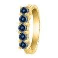 thumbnail image 4 of Aonejewelry 0.75 Ct. Ttw Blue Diamond Five Stone Ring In 10K Yellow Gold, 4 of 4