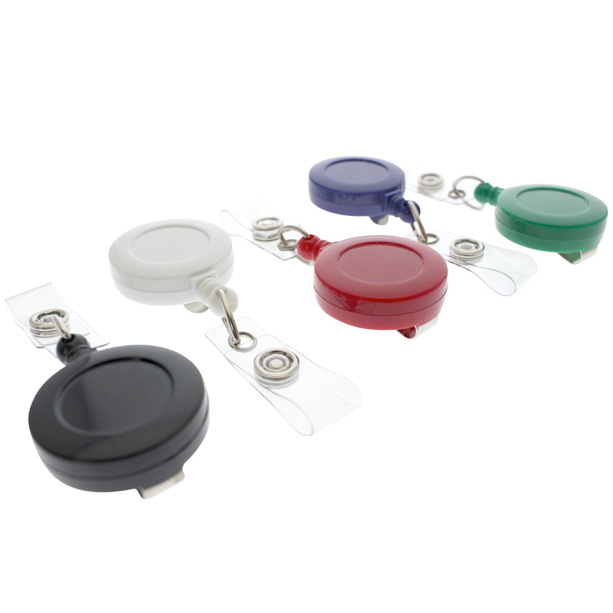25 Pack - Premium Retractable ID & Key-Card Badge Reels with