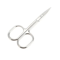 Unique Bargains 1 Pc Women Straight Head Scissors Grooming Scissors For Travel Silver Tone Stainless Steel