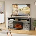 thumbnail image 2 of Homall Fireplace TV Stand in Wood Gray - Adjustable Shelves & Large Storage Entertainment Center, 2 of 7