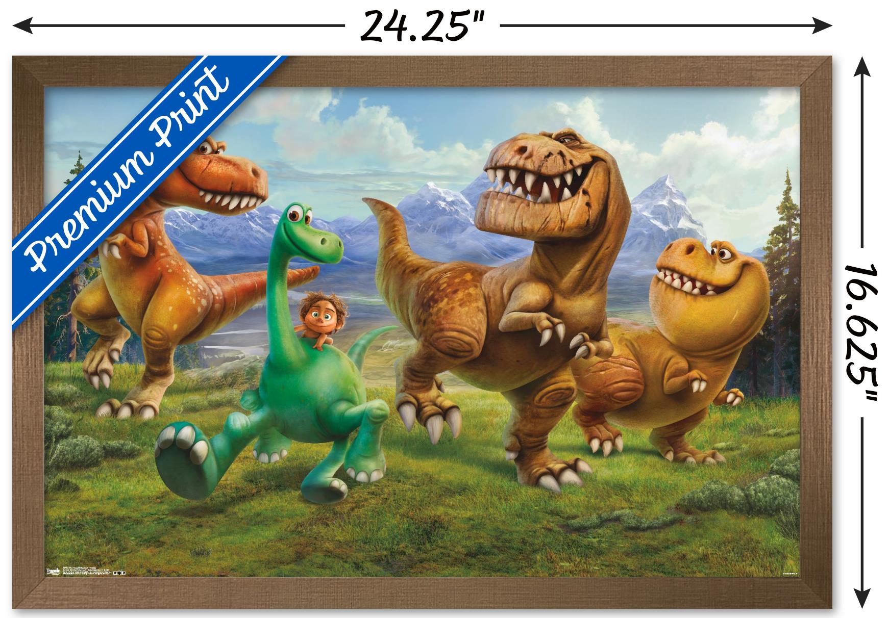 Disney Pixar The Good Dinosaur - Group Wall Poster, 14.725" x 22.375", Framed