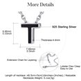 thumbnail image 6 of FOCALOOK 925 Sterling Silver Initial Necklace for Women Dainty Black Tiny Cute Letter T Pendant Choker Necklace Jewelry Gift 16inch, 6 of 8