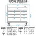 thumbnail image 3 of Viper Tool Storage V412409SSR Viper Tool Storage Premium Series 41" 9 Drawer Stainless Steel Rolling Cabinet, 3 of 3