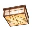 thumbnail image 5 of Meyda Tiffany 186320 Santa Fe 4 Light 27" Wide Flush Mount Square Ceiling Fixture - Rust, 5 of 7