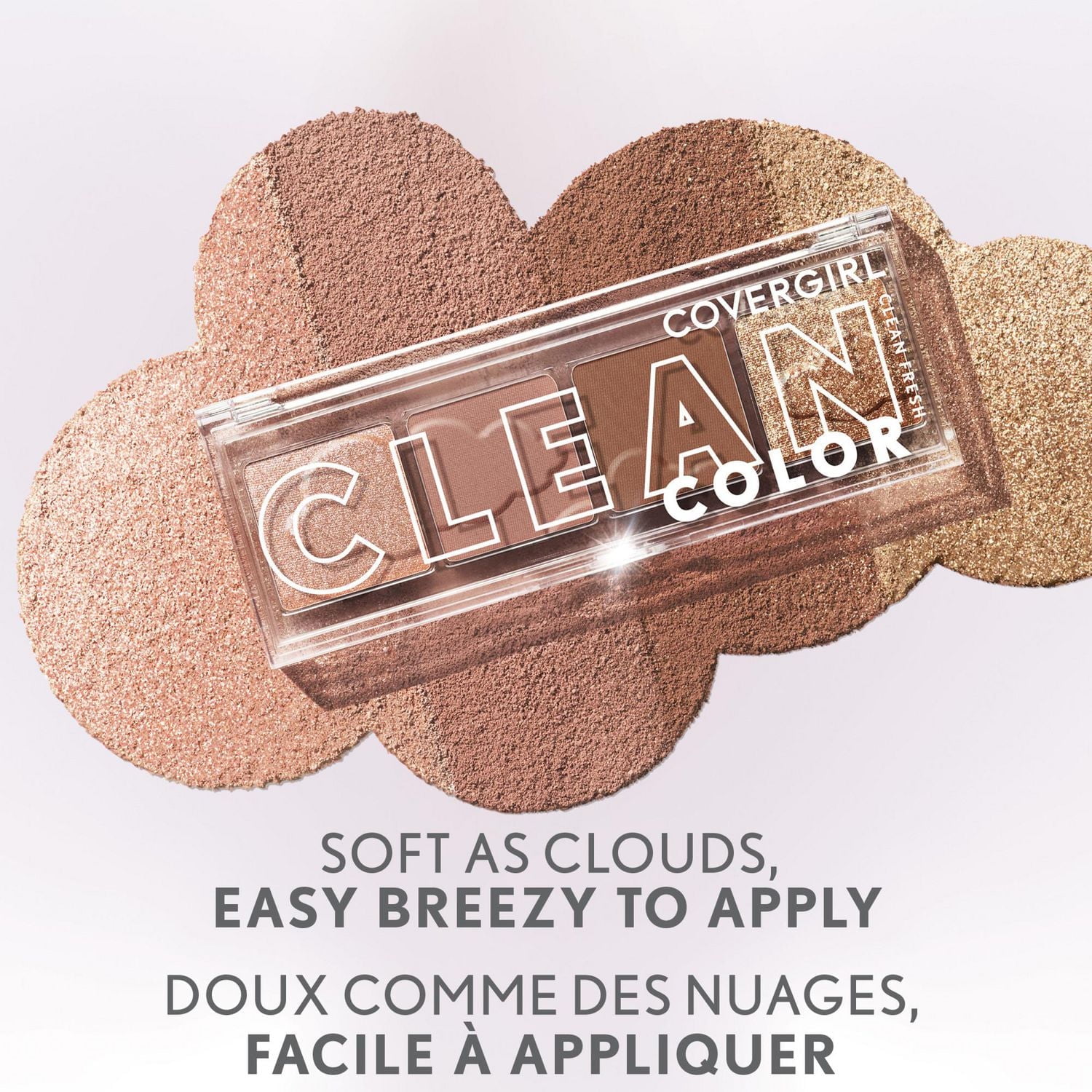 COVERGIRL Fard à paupières Clean Eye Color, pure, sain et végétalien, sans talc, huile minérale, paraben et parfum, hautement pigmenté, Sans Cruauté Fard à paupières pur et sain