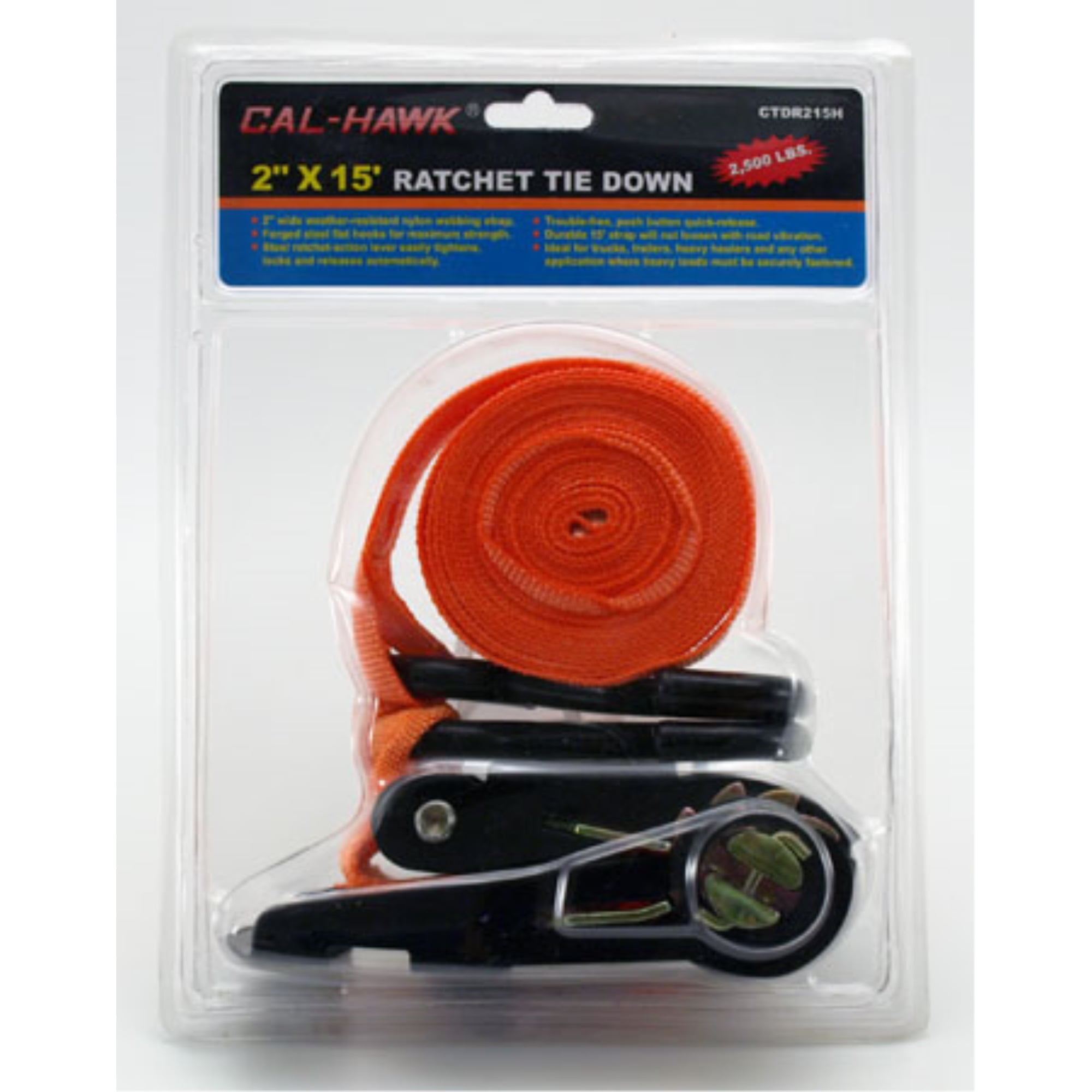 Cal Hawk Tools CTDR227H Ratchet Tie Down 
