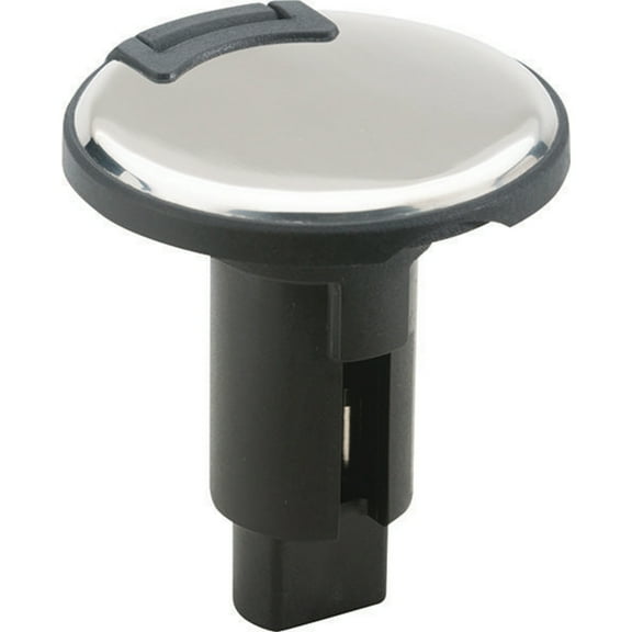 Attwood 910R3PSB-7 LightArmor 910R Series Round 3-Pin Light Base - Overmold 306 SS, Black Cover