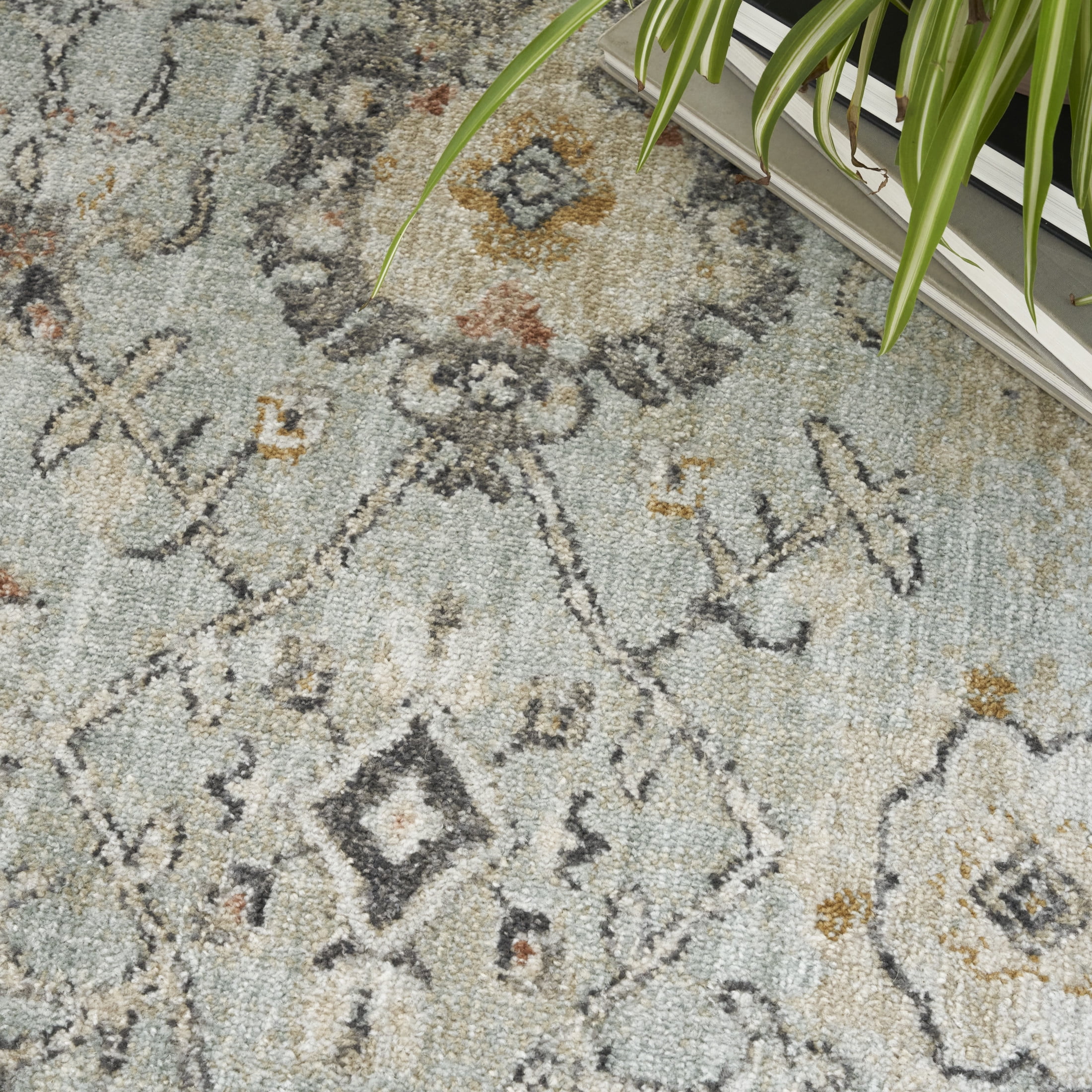 Nourison Oushak Home Persian Mint 4'1" x 5'11" Area Rug (4x6)