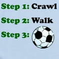 thumbnail image 2 of CafePress - Crawl Walk Soccer Body Suit - Baby Light Bodysuit, Size Newborn - 24 Months, 2 of 4